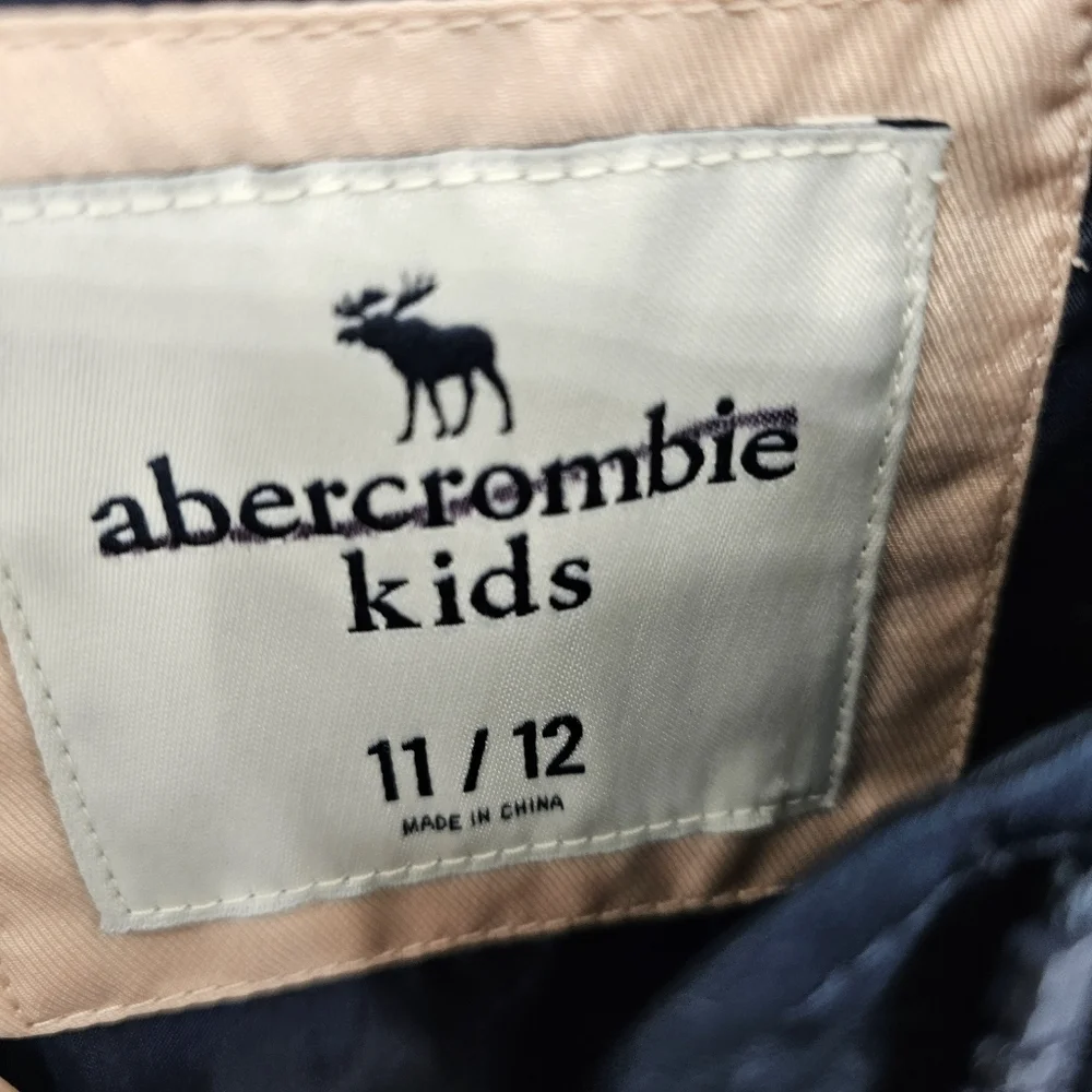Abercrombie kids unicorn satin rainbow trim jacket girls size 11/12